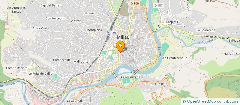 localisation de l'entreprise FLASH B CLUB FRANCE  MILLAU