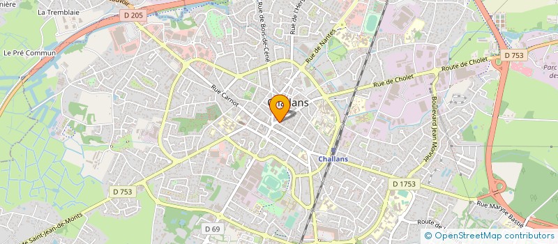 localisation de l'entreprise FLASH'CONFECTION à CHALLANS