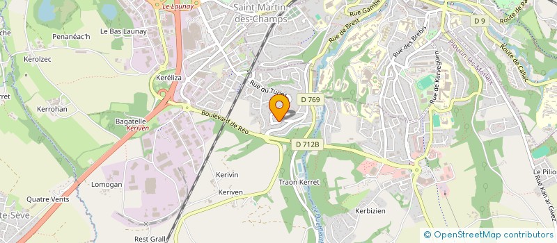 localisation de l'entreprise FLASH COURSES 29  SAINT-MARTIN-DES-CHAMPS