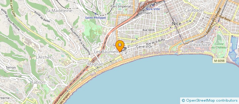 localisation de l'entreprise FLASH EDITION IMPRIMERIE à NICE
