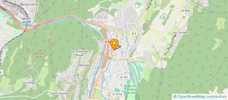 localisation de l'entreprise FLASH ELEC à VIZILLE