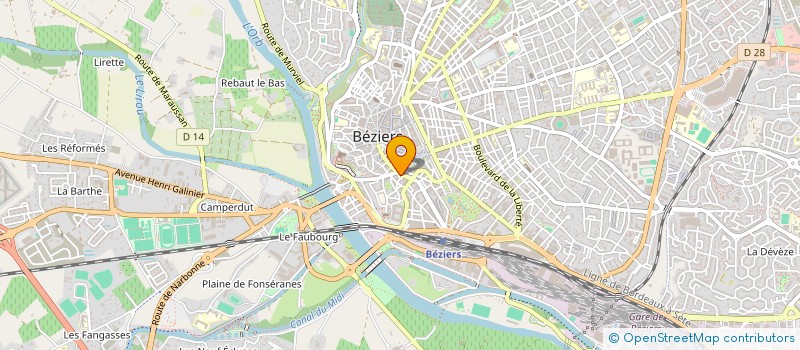 localisation de l'entreprise FLASH IMPRIM' à BEZIERS
