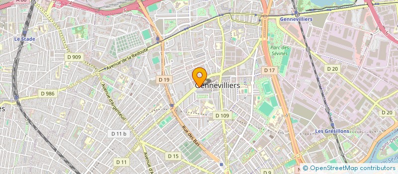 localisation de l'entreprise FLASH OPTIC à GENNEVILLIERS