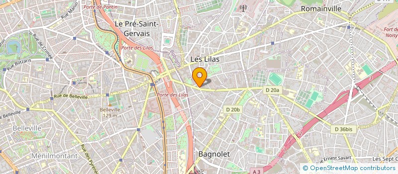 localisation de l'entreprise FLASH PIZZA à LES LILAS