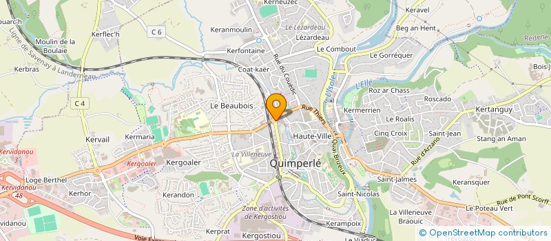 localisation de l'entreprise FLASH PIZZAS  QUIMPERLE