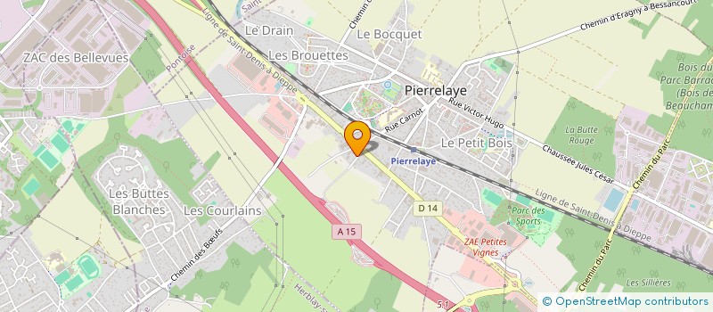 localisation de l'entreprise FLASH WEST  PIERRELAYE