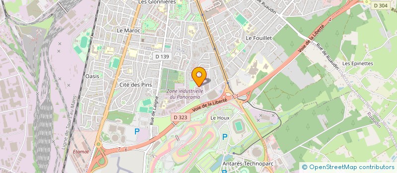 localisation de l'entreprise FLAT OUT LE MANS à ARNAGE