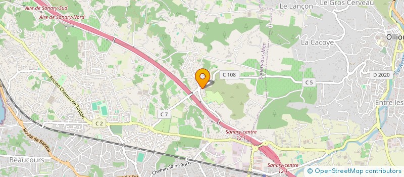 localisation de l'entreprise FLATSUN ARAGO à SANARY-SUR-MER