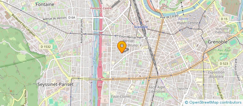 localisation de l'entreprise FLAVIEN BAULAND ARCHITECTE à GRENOBLE