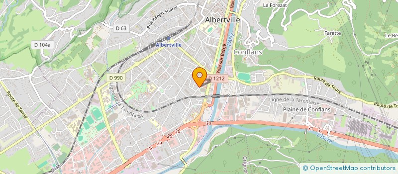 localisation de l'entreprise FLAVIRO CARRELEUR  ALBERTVILLE