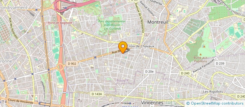 localisation de l'entreprise FLAVON INFORMATIQUE à MONTREUIL