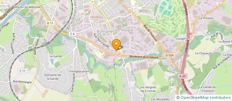 localisation de l'entreprise FLAVOUR FAB S à LIMOGES