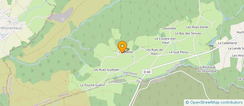 localisation de l'entreprise FLAWLESS JUMP BREEDING FARM  PAIMPONT