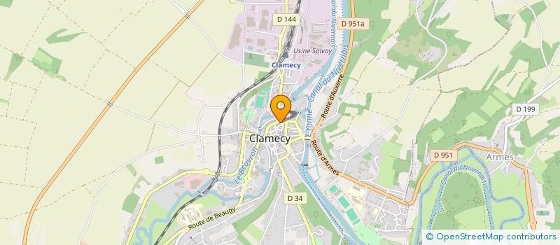 localisation de l'entreprise FLB à CLAMECY