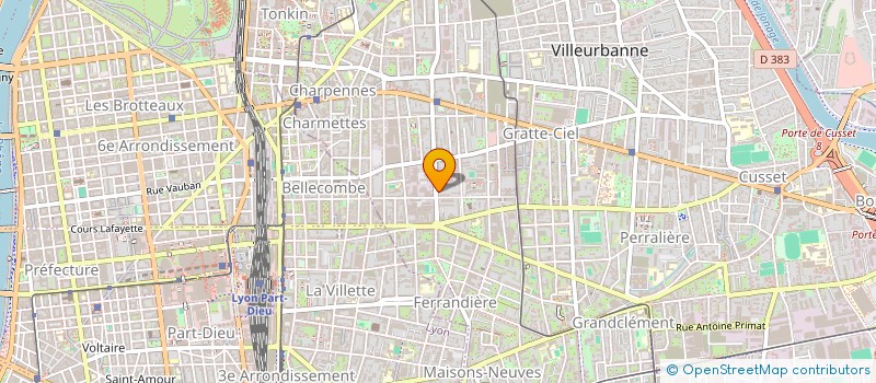 localisation de l'entreprise FLB  VILLEURBANNE