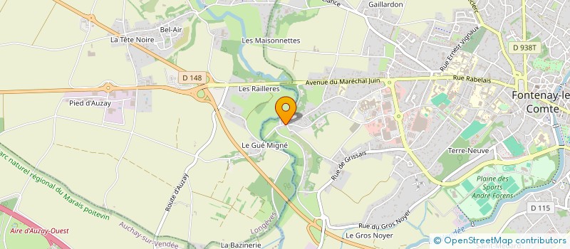 localisation de l'entreprise FLECHETTES CLUB TRADITIONNELLES 85  FONTENAY-LE-COMTE