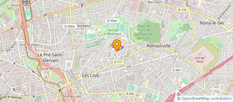 localisation de l'entreprise FLESH à LES LILAS
