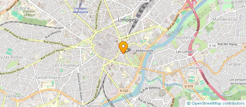 localisation de l'entreprise FLEUR à LIMOGES