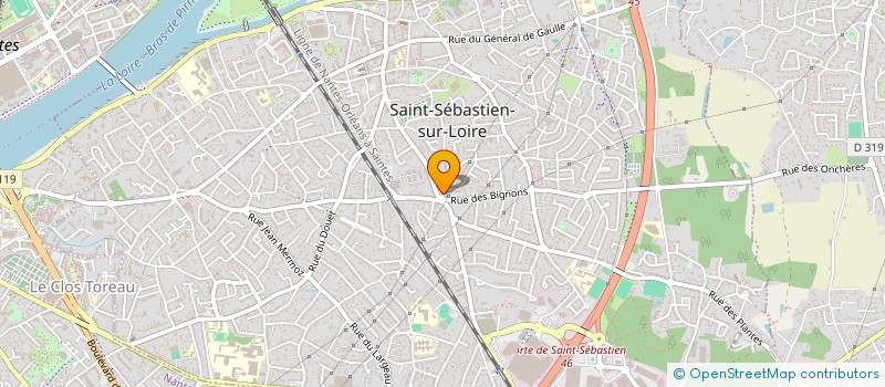 localisation de l'entreprise FLEUR AZUR à SAINT-SEBASTIEN-SUR-LOIRE