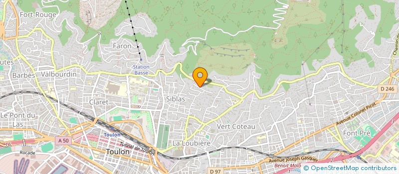 localisation de l'entreprise FLEUR BLEUE PRODUCTION  TOULON