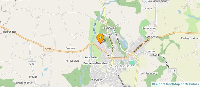 localisation de l'entreprise FLEUR D'AJONC  RIEC-SUR-BELON