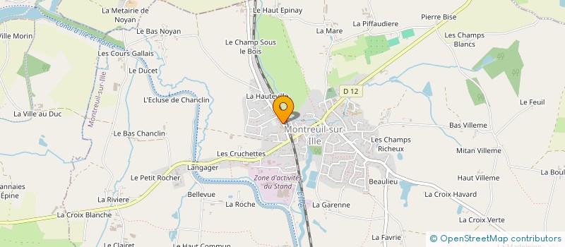 localisation de l'entreprise FLEUR DE CAURIE - VANNERIE  MONTREUIL-SUR-ILLE