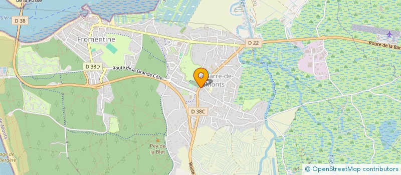 localisation de l'entreprise FLEUR DE COTON à LA BARRE-DE-MONTS