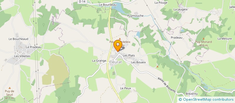 localisation de l'entreprise FLEUR DE LIRE à FLEURAT