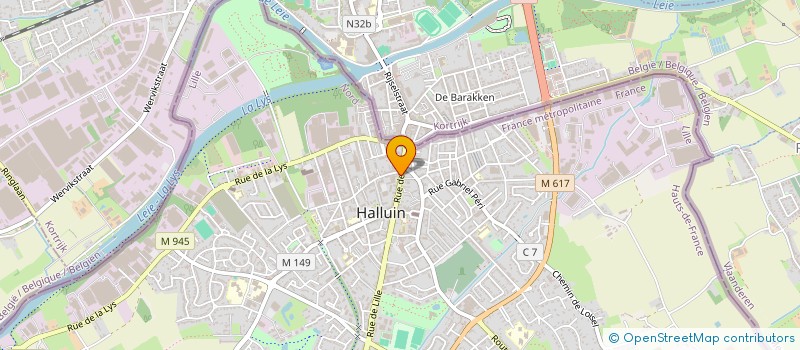 localisation de l'entreprise FLEUR DE ROSE à HALLUIN