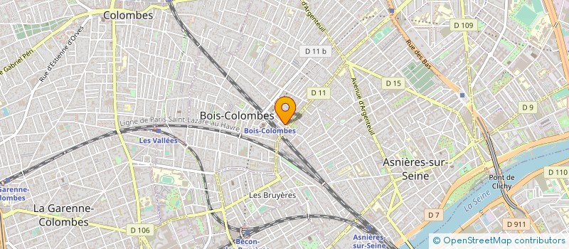 localisation de l'entreprise FLEUR ROUGE à BOIS-COLOMBES