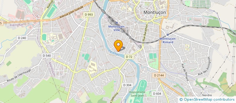 localisation de l'entreprise FLEURDUR à MONTLUCON