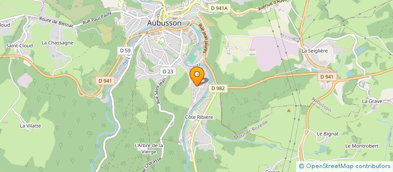 localisation de l'entreprise FLEURISSANT à AUBUSSON