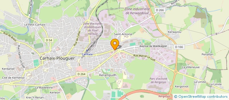 localisation de l'entreprise FLEURS D'AHES  CARHAIX-PLOUGUER