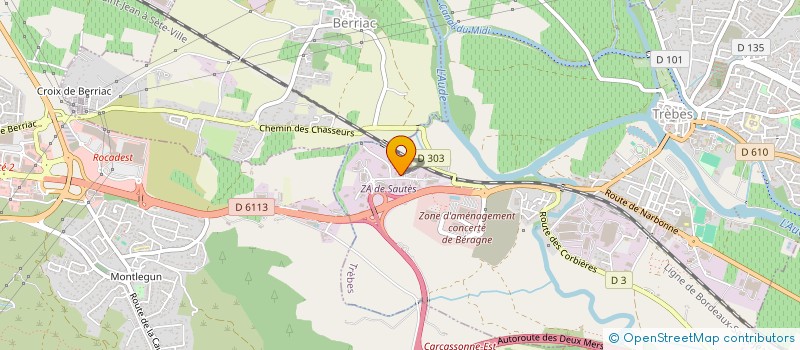 localisation de l'entreprise FLEURS D'AUDE  TREBES