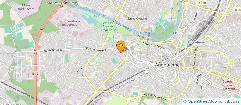 localisation de l'entreprise FLEURS DE BACH 16 à ANGOULEME