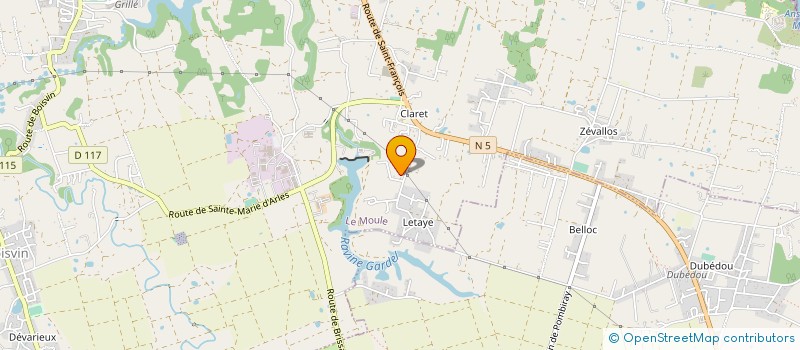 localisation de l'entreprise FLEURS DE CANNE à LE MOULE