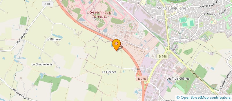 localisation de l'entreprise FLEURS DE CHARME  AVRILLE