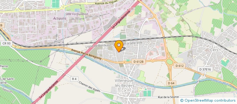 localisation de l'entreprise FLEURS DES ANGES à VILLENEUVE-LES-BEZIERS