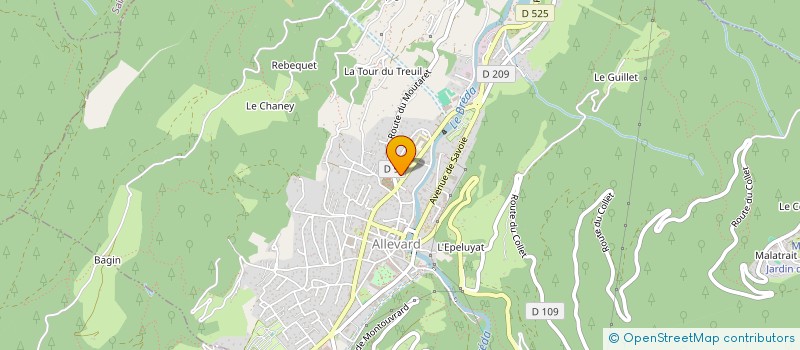 localisation de l'entreprise FLEURS DES CHAMPS  ALLEVARD