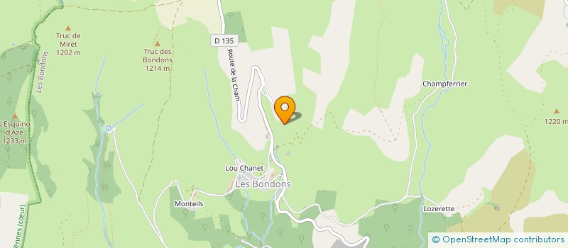 localisation de l'entreprise FLEURS DES MONTAGNES  LES BONDONS