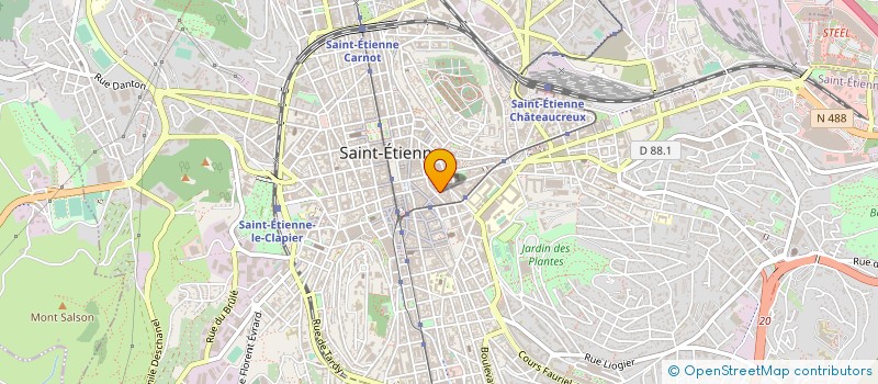 localisation de l'entreprise FLEURS DESIGN à SAINT-ETIENNE