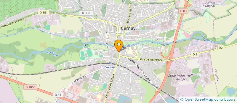 localisation de l'entreprise FLEURS DESIGN  CERNAY