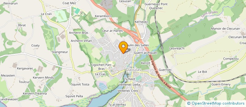 localisation de l'entreprise FLEURS ET PAYSAGES DU PAYS DE DAOULAS  DAOULAS