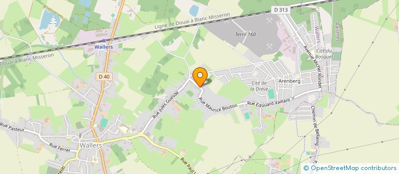 localisation de l'entreprise FLEURY CHAUFFAGE  WALLERS