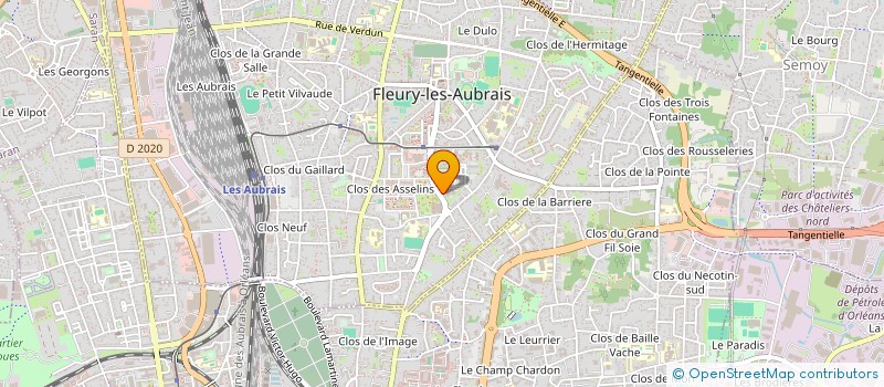 localisation de l'entreprise FLEURY CHAUFFAGE SOFLEC à FLEURY-LES-AUBRAIS