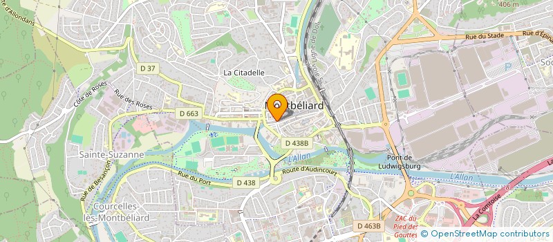 localisation de l'entreprise FLEURY J C A 68  MONTBELIARD