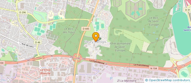 localisation de l'entreprise FLEURY PETANQUE  FLEURY-MEROGIS