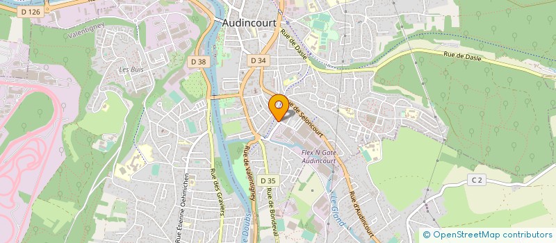 localisation de l'entreprise FLEX N GATE MAUBEUGE à AUDINCOURT