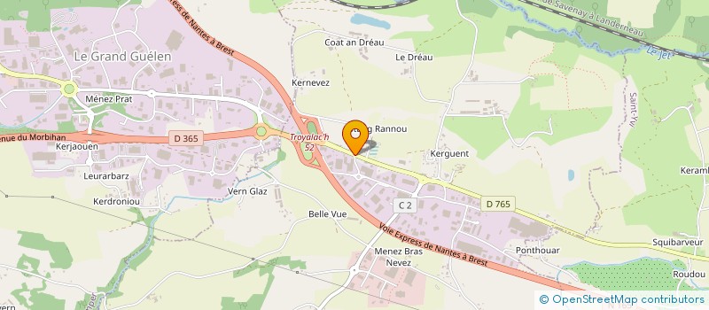 localisation de l'entreprise FLEXIBLES DE CORNOUAILLE à SAINT-EVARZEC