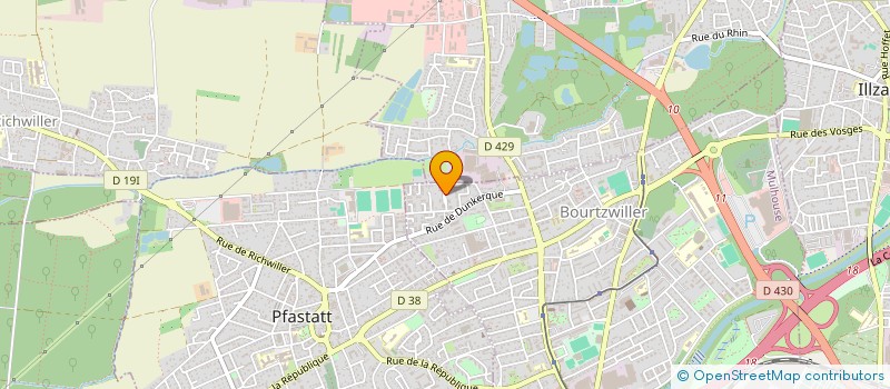 localisation de l'entreprise FLEXITRANS à KINGERSHEIM